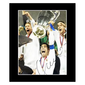 Signed Fernando Hierro Photo Display - 12x10 Champions League Winner 2002