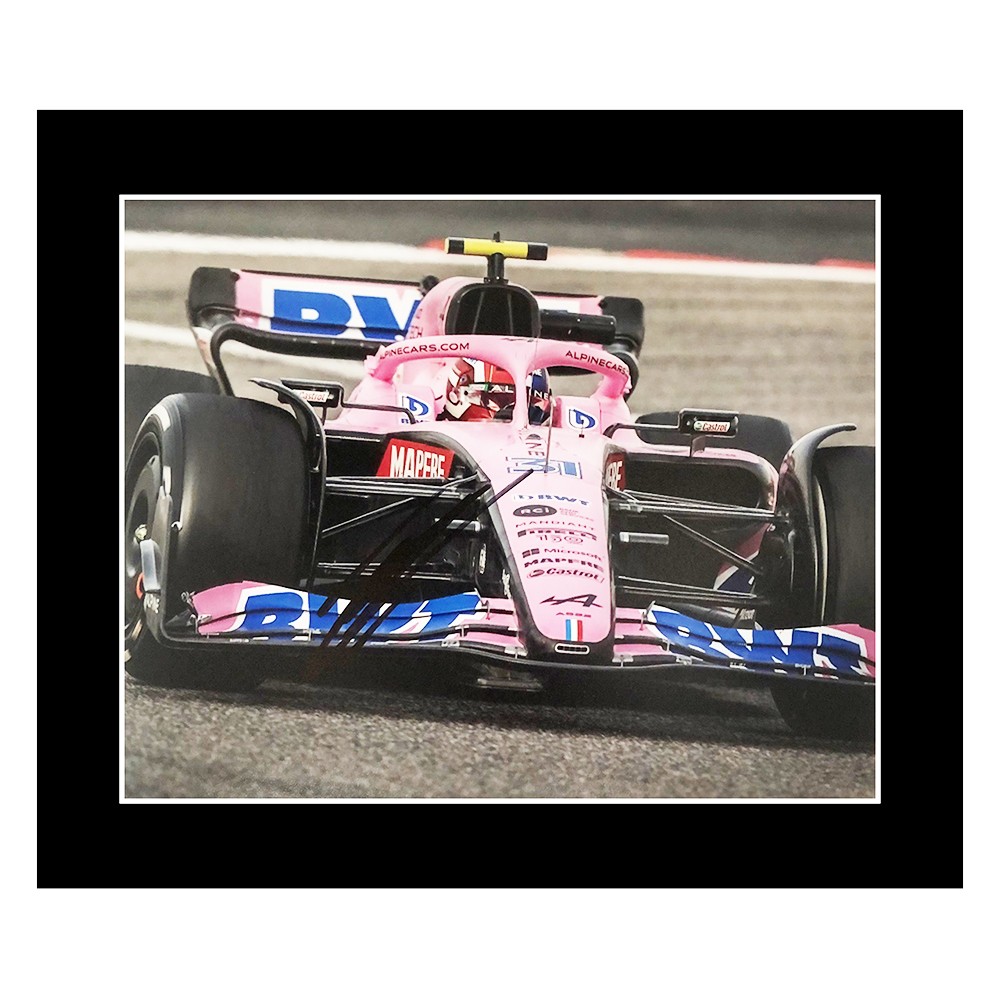 Esteban Ocon Signed Photo Display - 12x10 Formula 1 Autograph