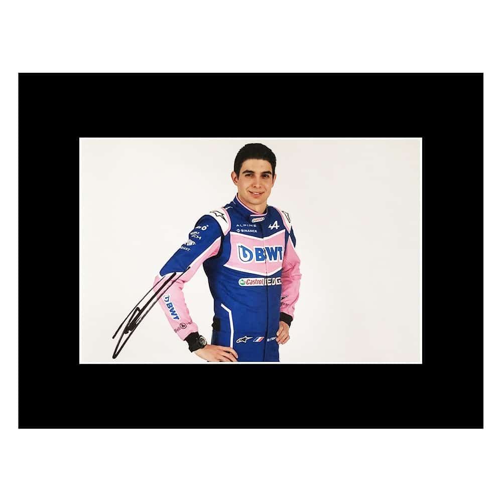 Esteban Ocon Signed Photo Display - 16x12 Formula 1 Icon