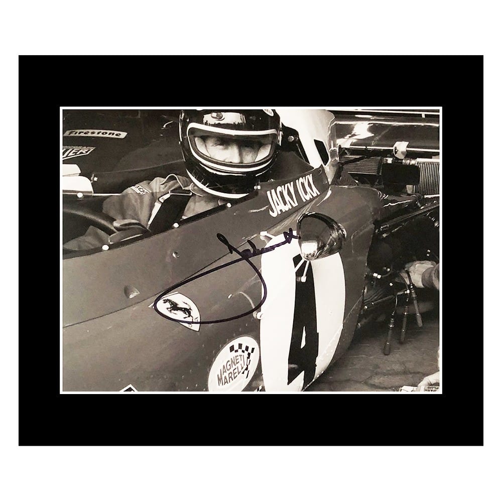 Jacky Ickx Signed Photo Display - 12x10 Ferrari Icon Autograph