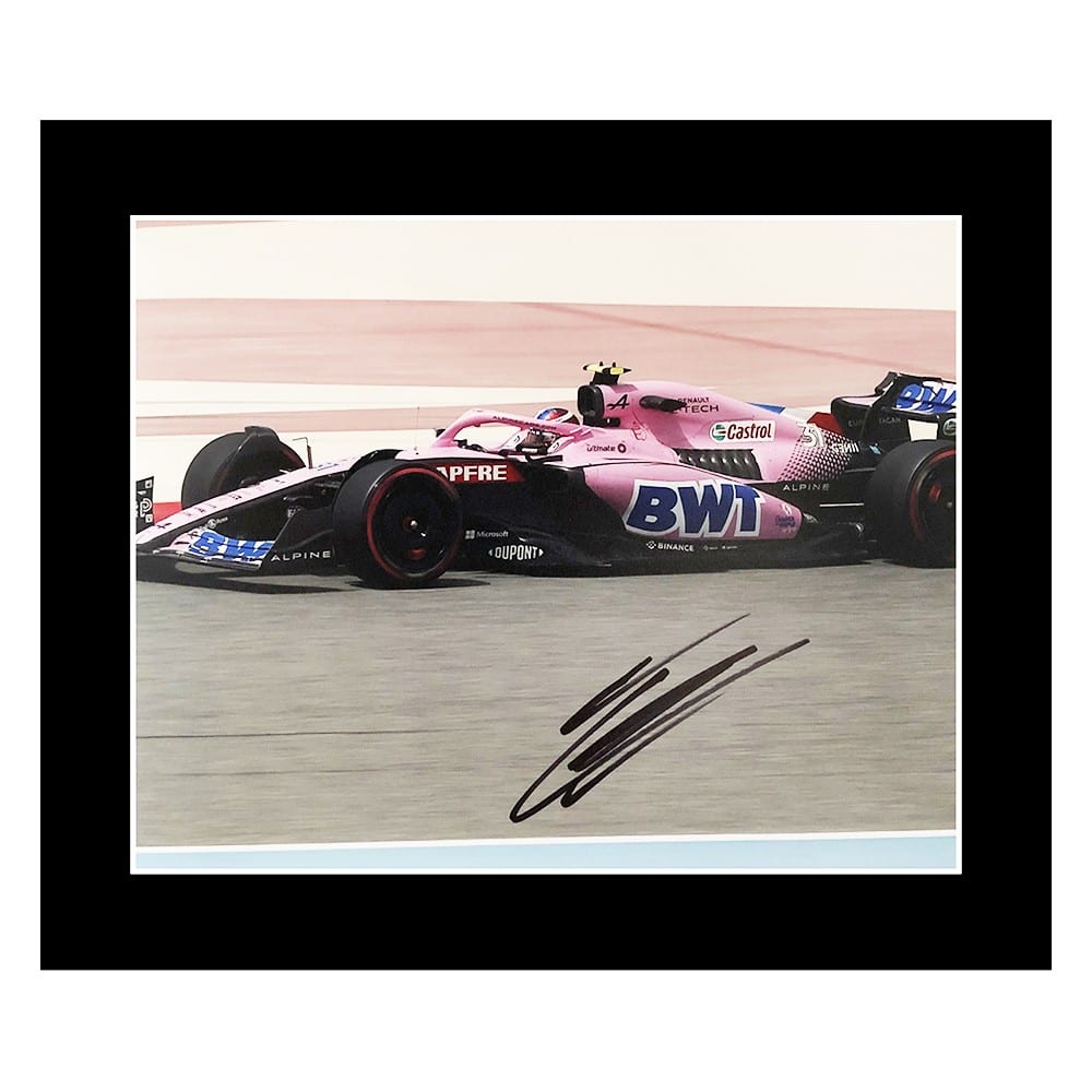 Signed Esteban Ocon Photo Display - 12x10 Alpine Autograph 2022