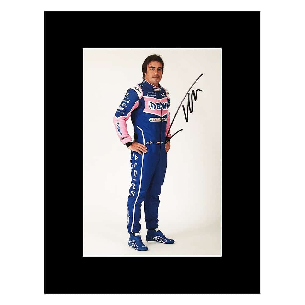 Signed Fernando Alonso Photo Display - 16x12 Formula One Icon 2022