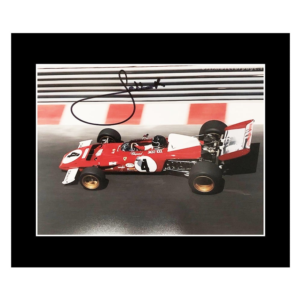 Signed Jacky Ickx Photo Display - 12x10 Ferrari Icon Autuograph