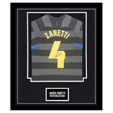 Signed Javier Zanetti Jersey Framed - Inter Milan Icon Shirt