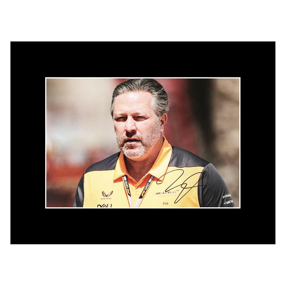 Signed Zak Brown Photo Display - 16x12 Formula One Icon