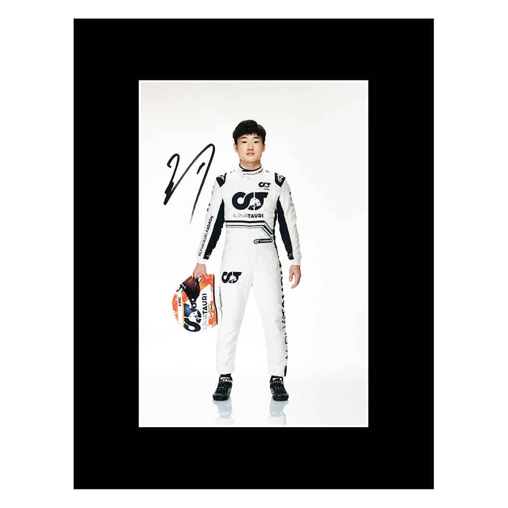 Yuki Tsunoda Signed Photo Display - 16x12 Formula 1 Icon