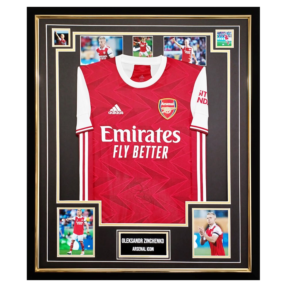 Signed Oleksandr Zinchenko Shirt Framed - Arsenal Icon Jersey