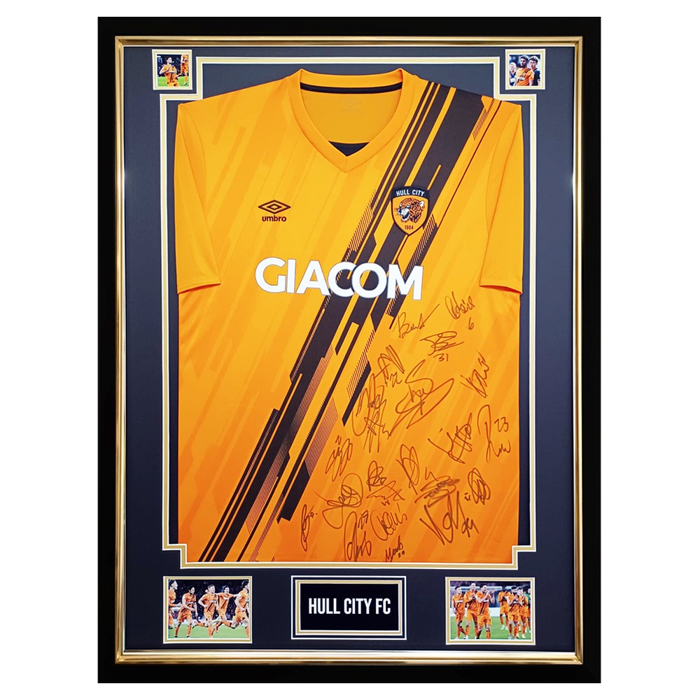 Signed Hull City FC Shirt Framed - Championship Squad Jersey