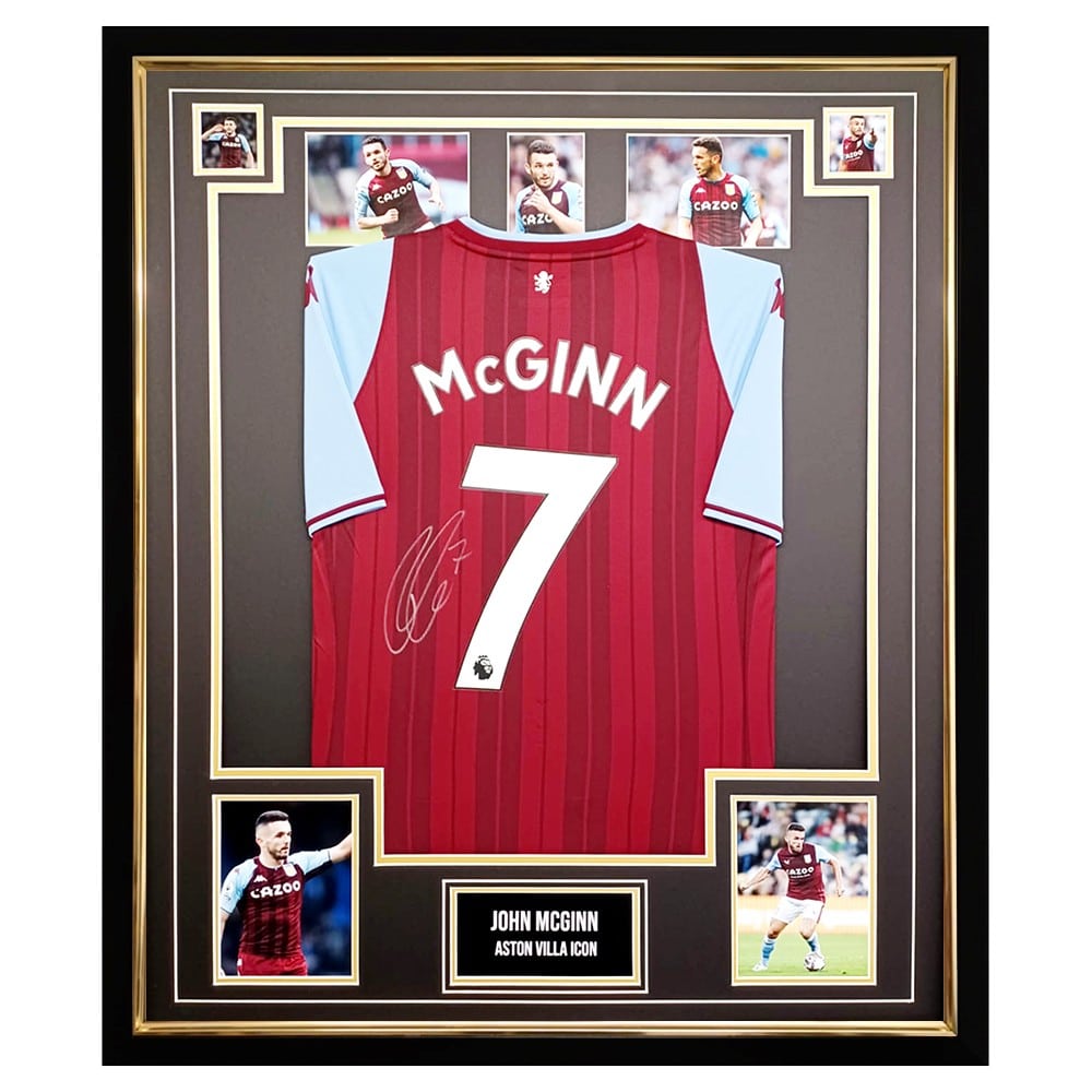 Signed John McGinn Jersey Framed - Aston Villa Icon Shirt