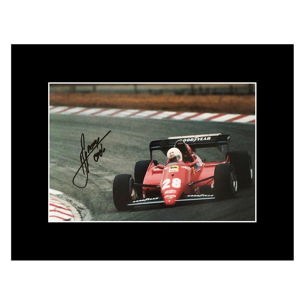 Signed Rene Arnoux Photo Display - 16x12 Ferrari Icon Autograph