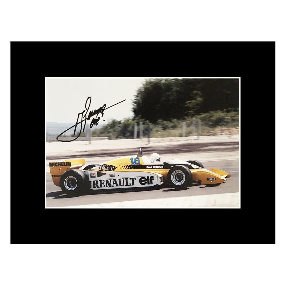 Signed Rene Arnoux Photo Display - 16x12 Formula One Icon Autograph