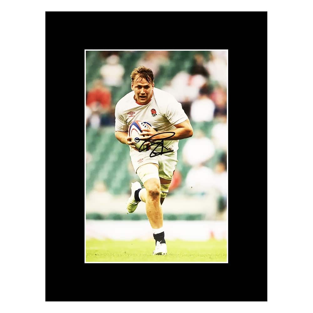 Signed Alex Dombrandt Photo Display - 16x12 England Rugby Icon