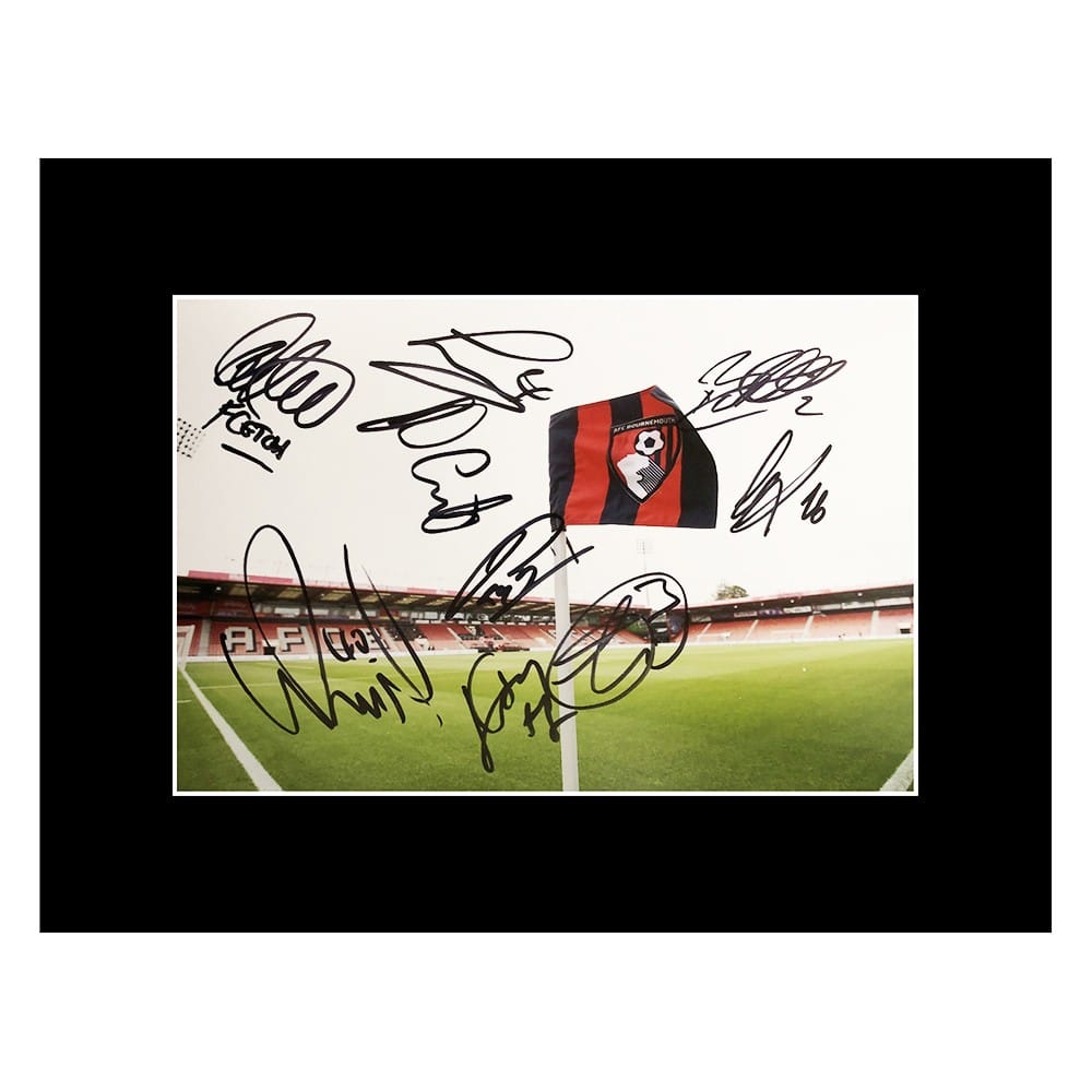 Signed AFC Bournemouth Photo Display - 16x12 Premier League Squad Autograph