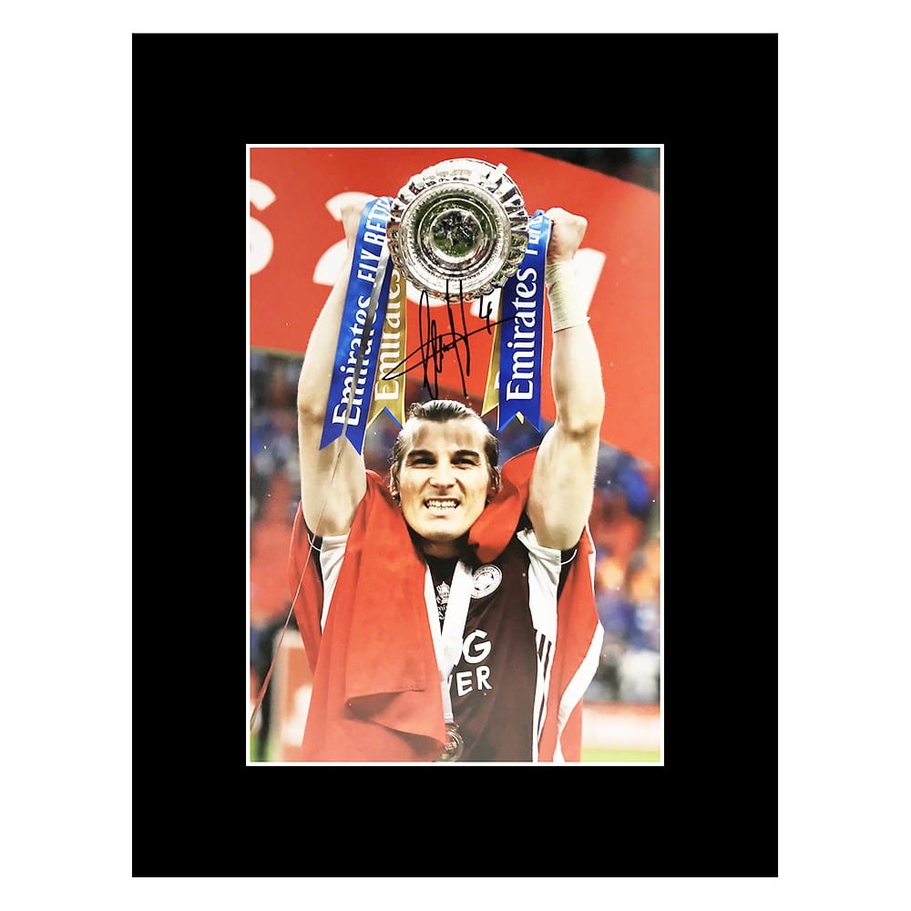 Signed Caglar Soyuncu Photo Display - 16x12 FA Cup Winner 2021 Autograph