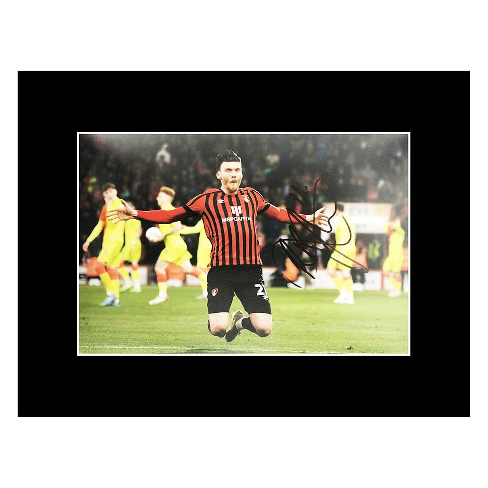 Signed Kieffer Moore Photo Display - 16x12 AFC Bournemouth Icon