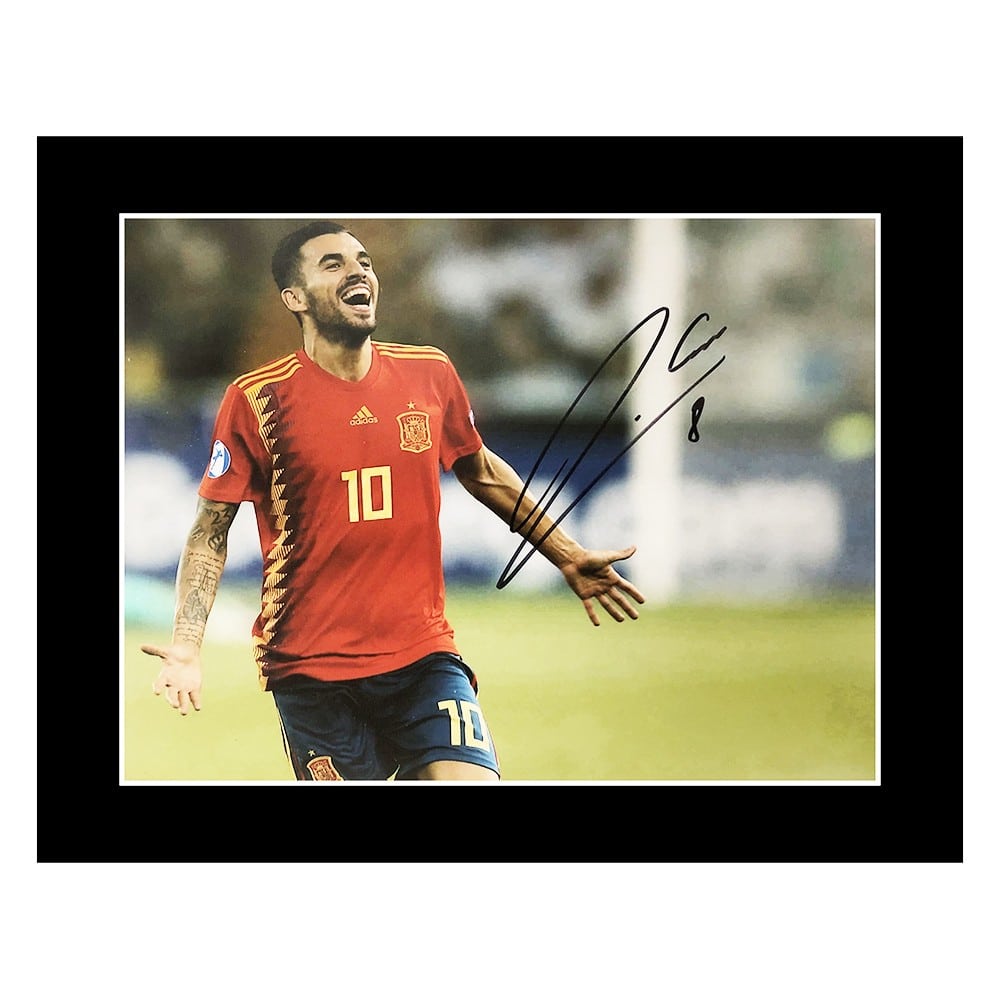 Signed Dani Ceballos Photo Display - 12x10 Spain World Cup 2022