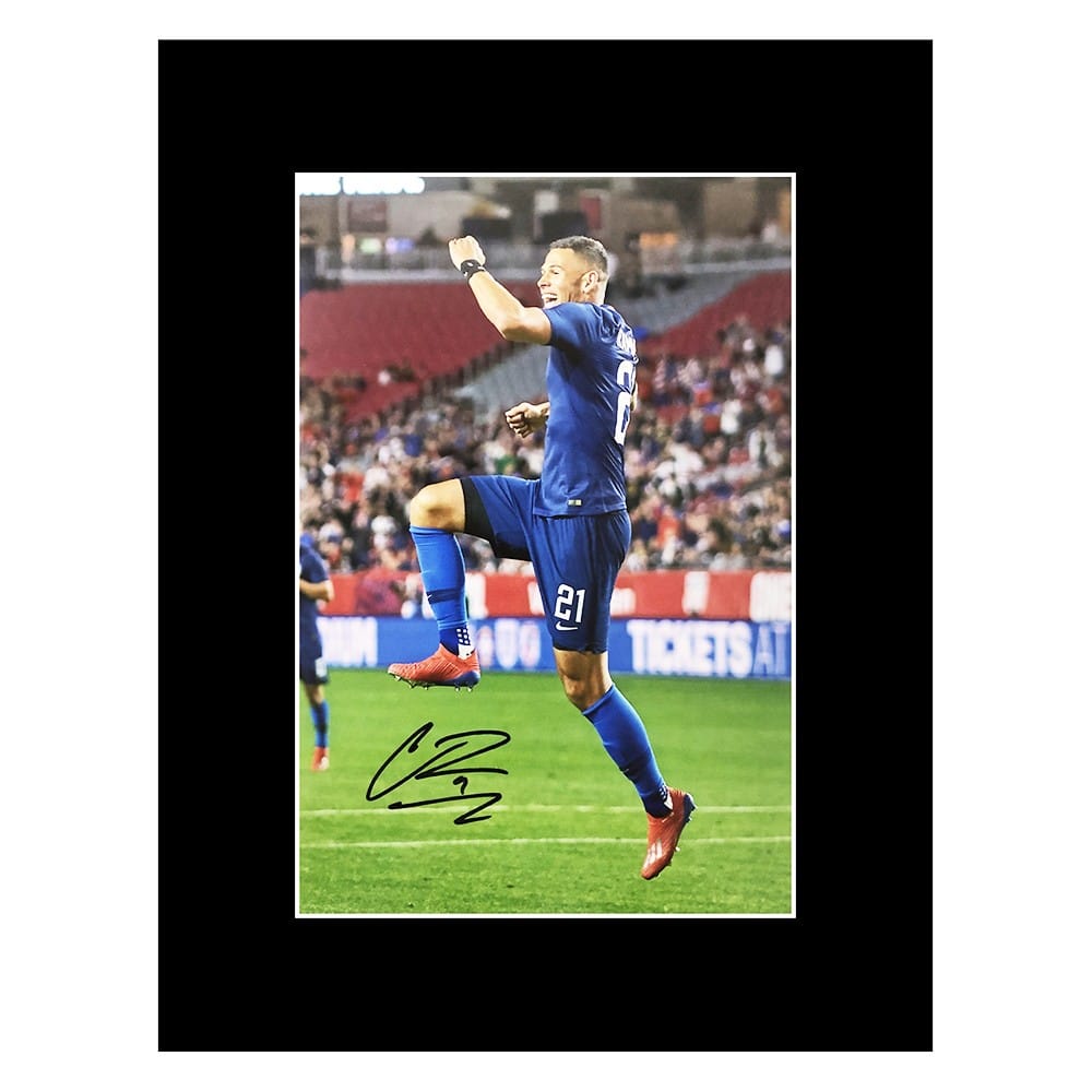 Signed Christian Ramirez Photo Display - 12x10 USA World Cup 2022