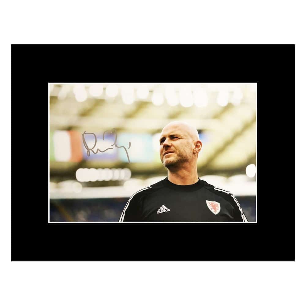 Signed Rob Page Photo Display - 16x12 Wales Autograph