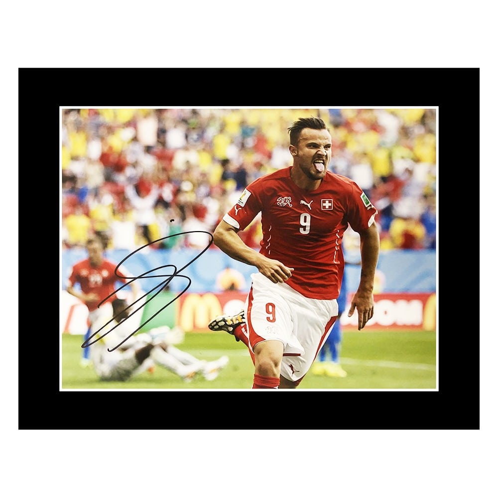 Signed Haris Seferovic Photo Display - 12x10 Switzerland World Cup 2022