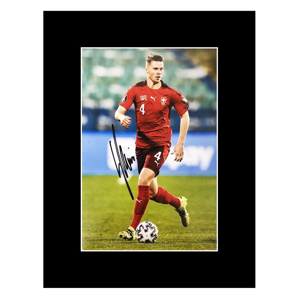 Signed Nico Elvedi Photo Display - 16x12 Switzerland World Cup 2022