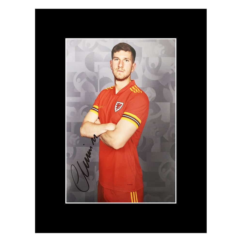 Signed Chris Mepham Photo Display - 16x12 Wales World Cup 2022