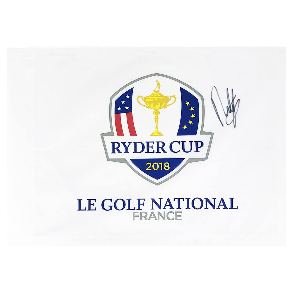 Signed Francesco Molinari Pin Flag - Ryder Cup Winner 2018