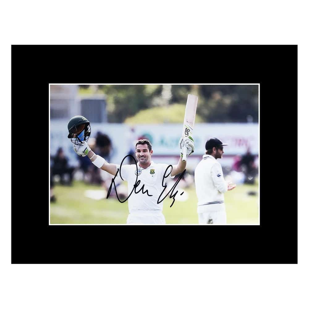 Signed Dean Elgar Photo Display - 16x12 South Africa Cricket Icon