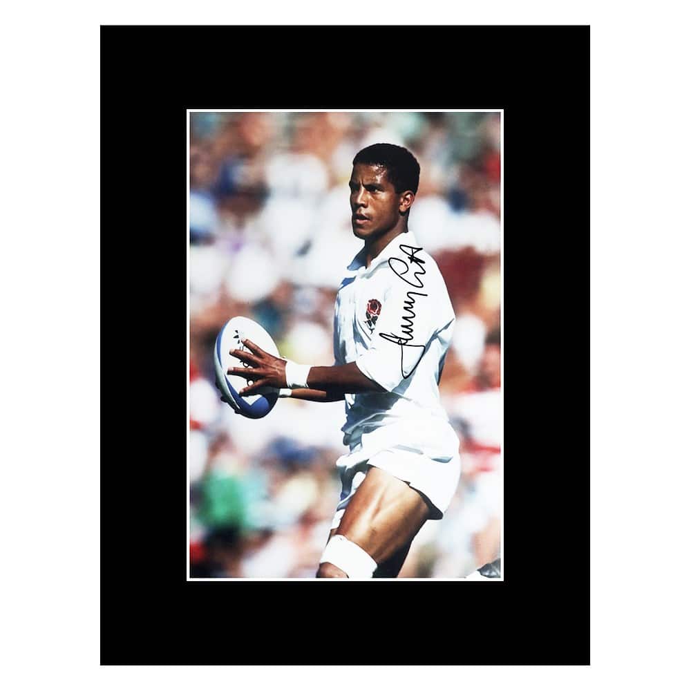 Signed Jeremy Guscott Photo Display - 16x12 England Rugby Autograph