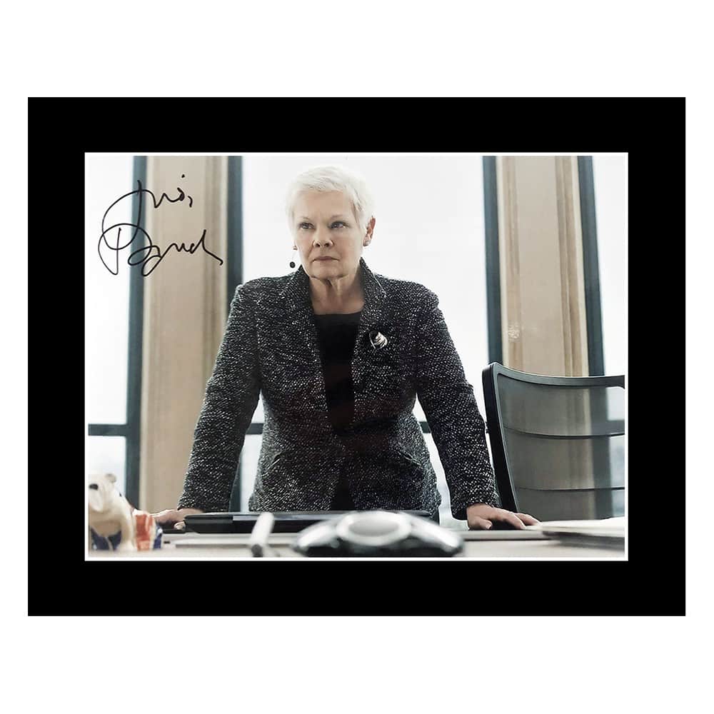 Signed Dame Judi Dench 'M' Photo Display - 12x10 James Bond Skyfall Icon