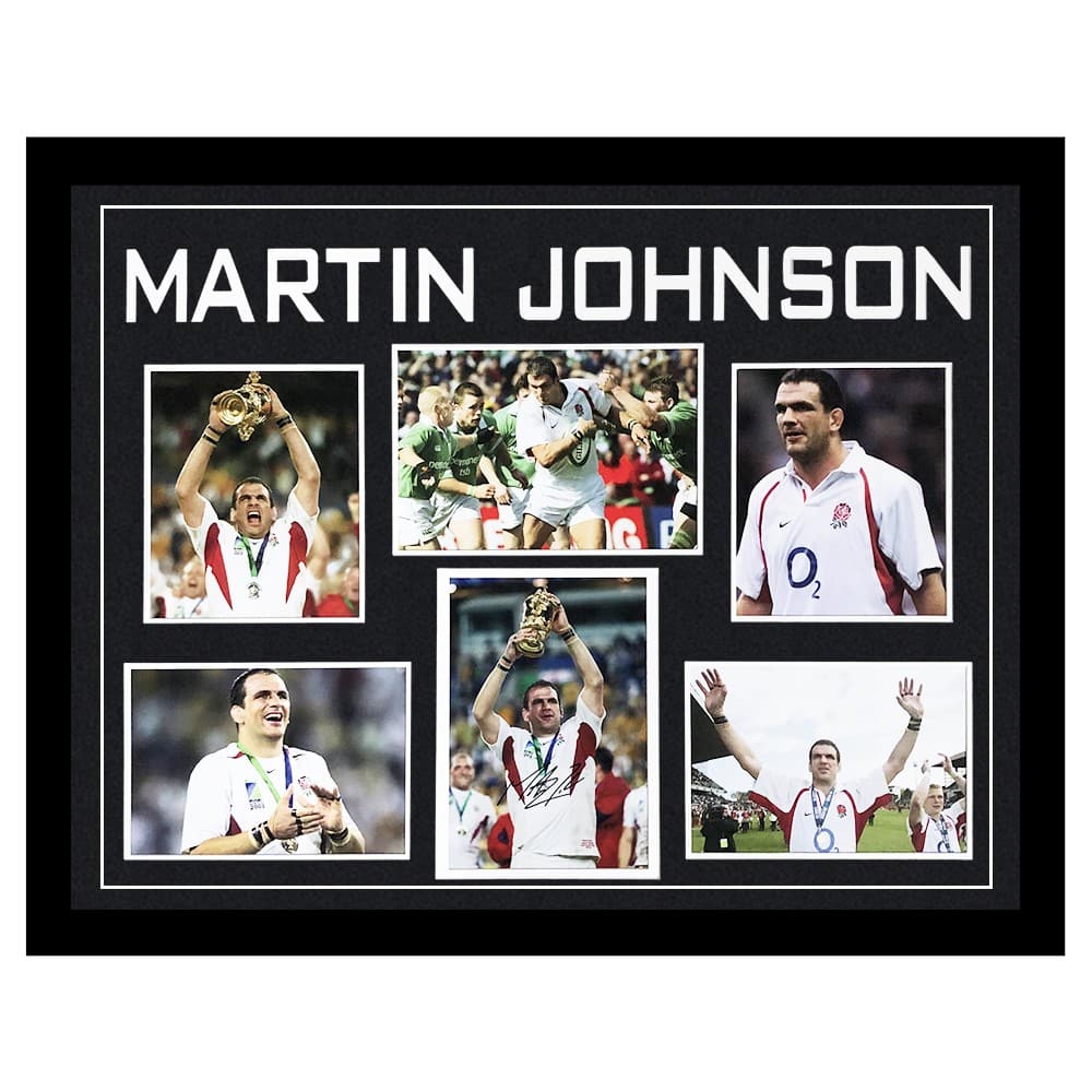 Signed Martin Johnson Framed Display Large - World Cup Winner 2003