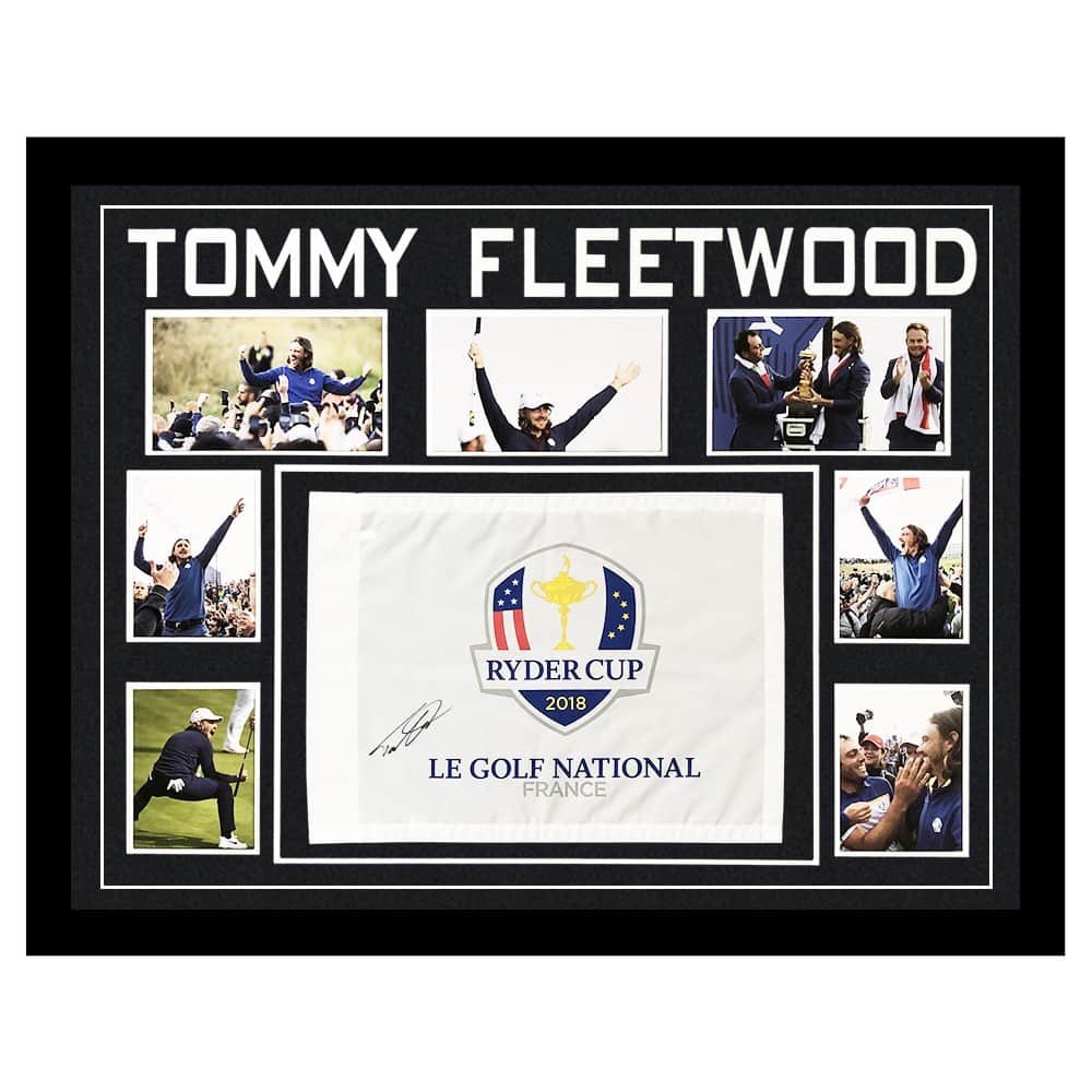 Signed Tommy Fleetwood Framed Display Large - Ryder Cup Winner 2018