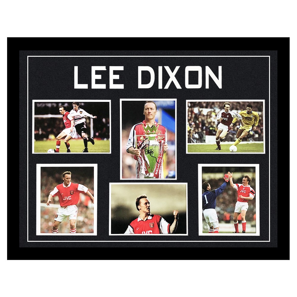 Signed Lee Dixon Framed Display Large - Premier League Winner 1998