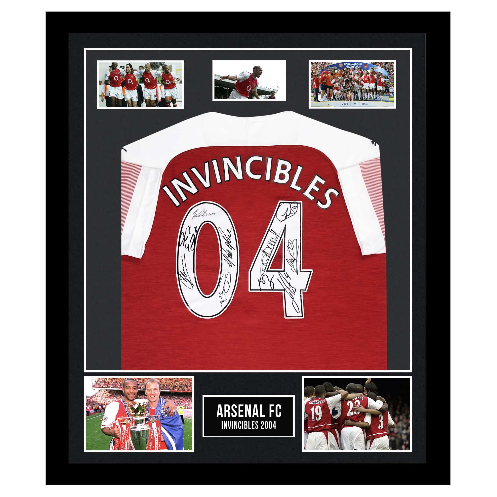 Signed Arsenal FC Shirt Framed - Invincibles 2004 Jersey