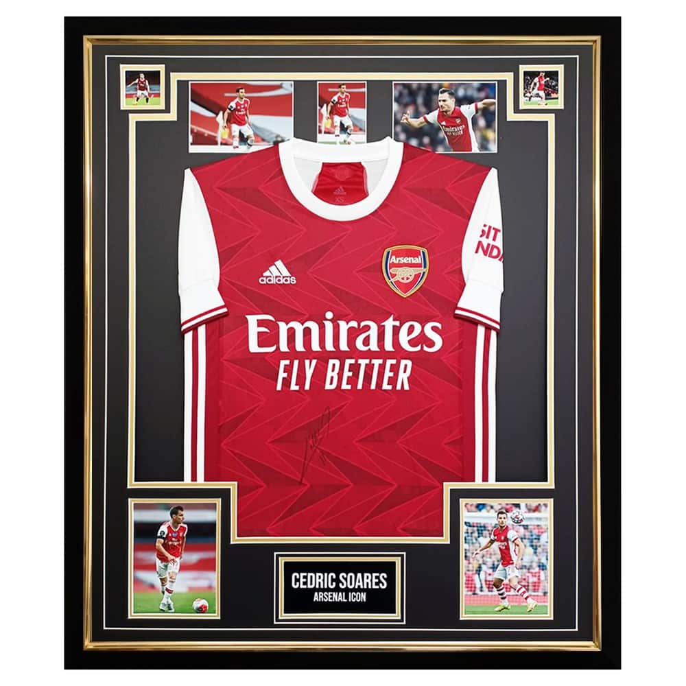 Signed Cedric Soares Shirt Framed - Arsenal FC Icon Jersey