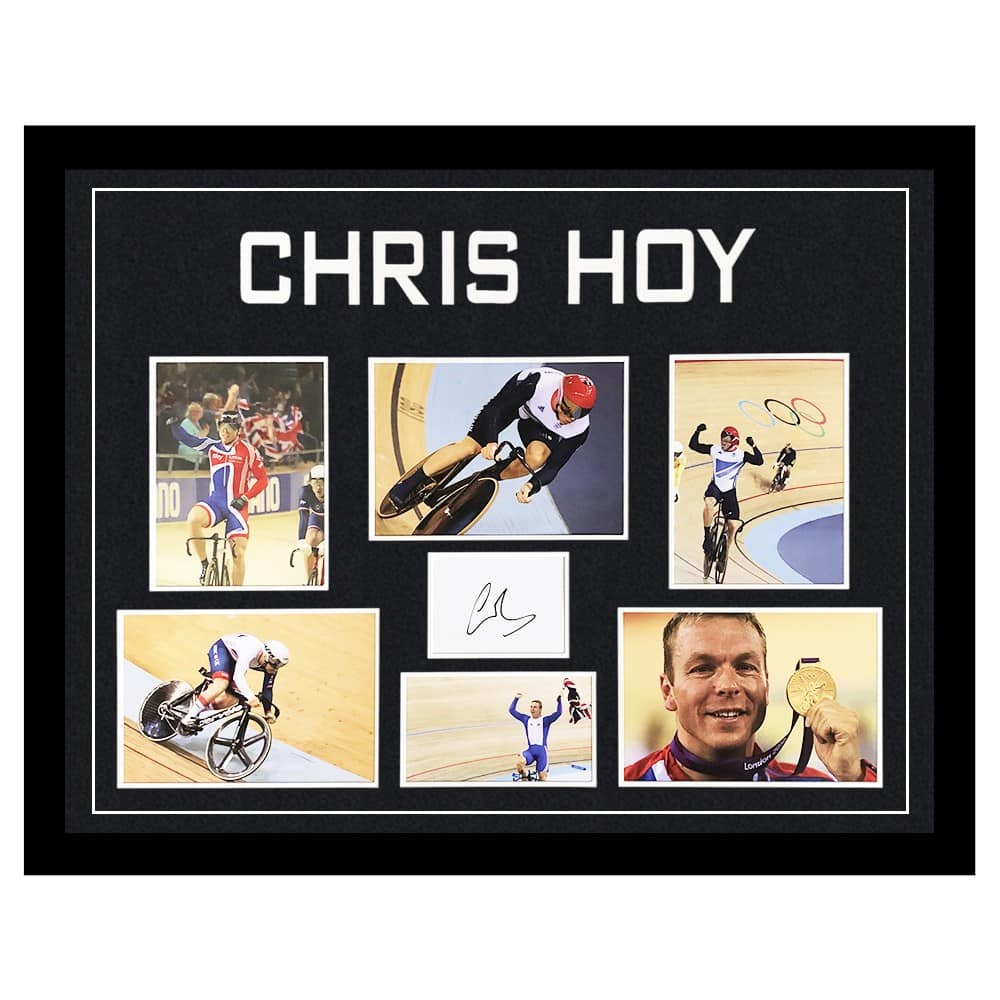 Signed Chris Hoy Framed Display Large - Six Time Olympic Champion Icon