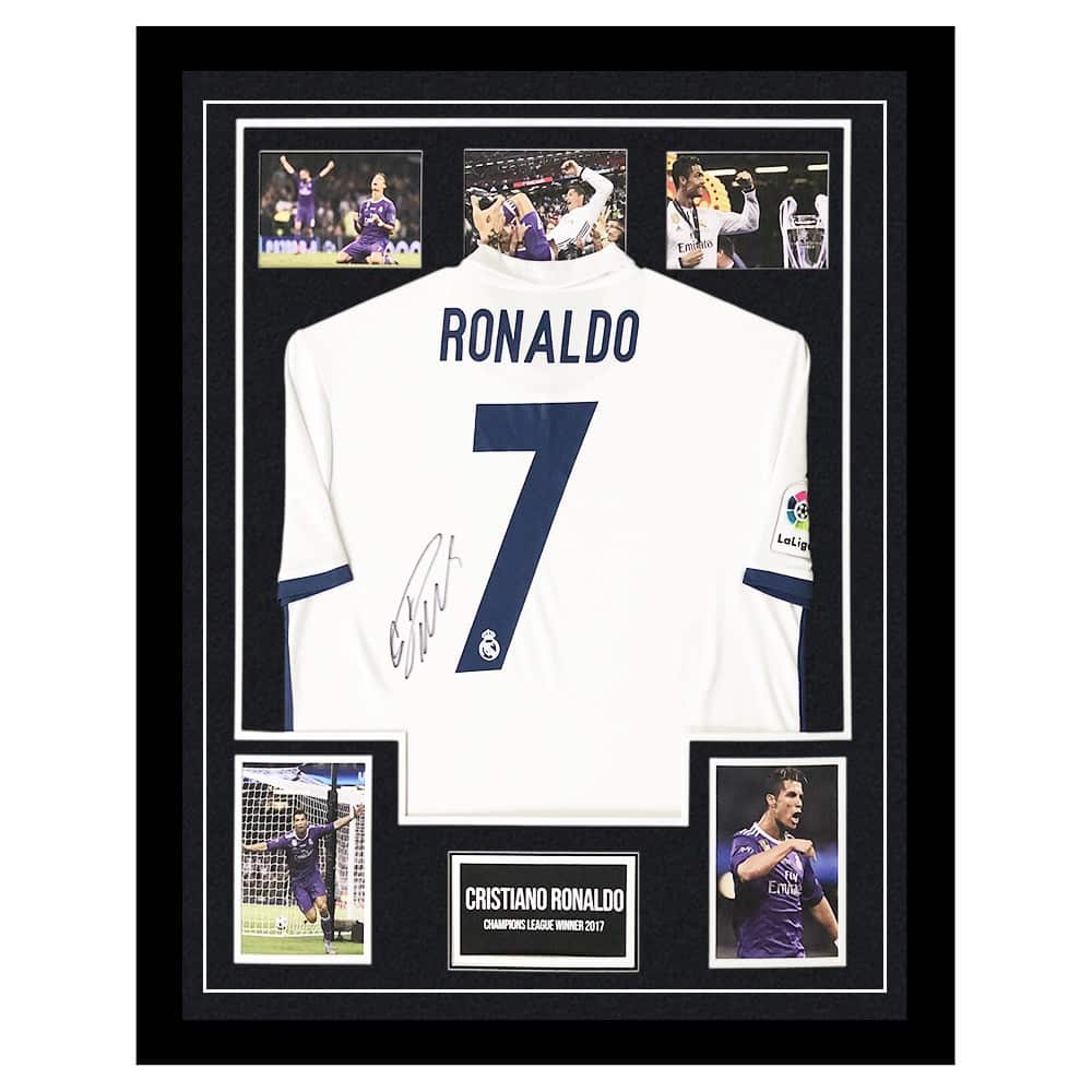 Signed Cristiano Ronaldo Jersey Framed - Champions League Winner 2017 Shirt