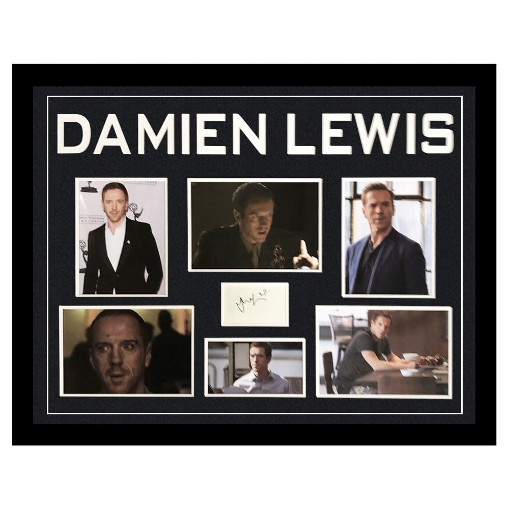 Signed Damien Lewis Framed Display Large - Homeland Icon