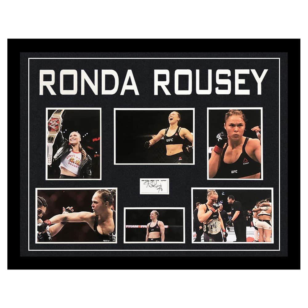 Signed Ronda Rousey Framed Display Large - UFC Icon