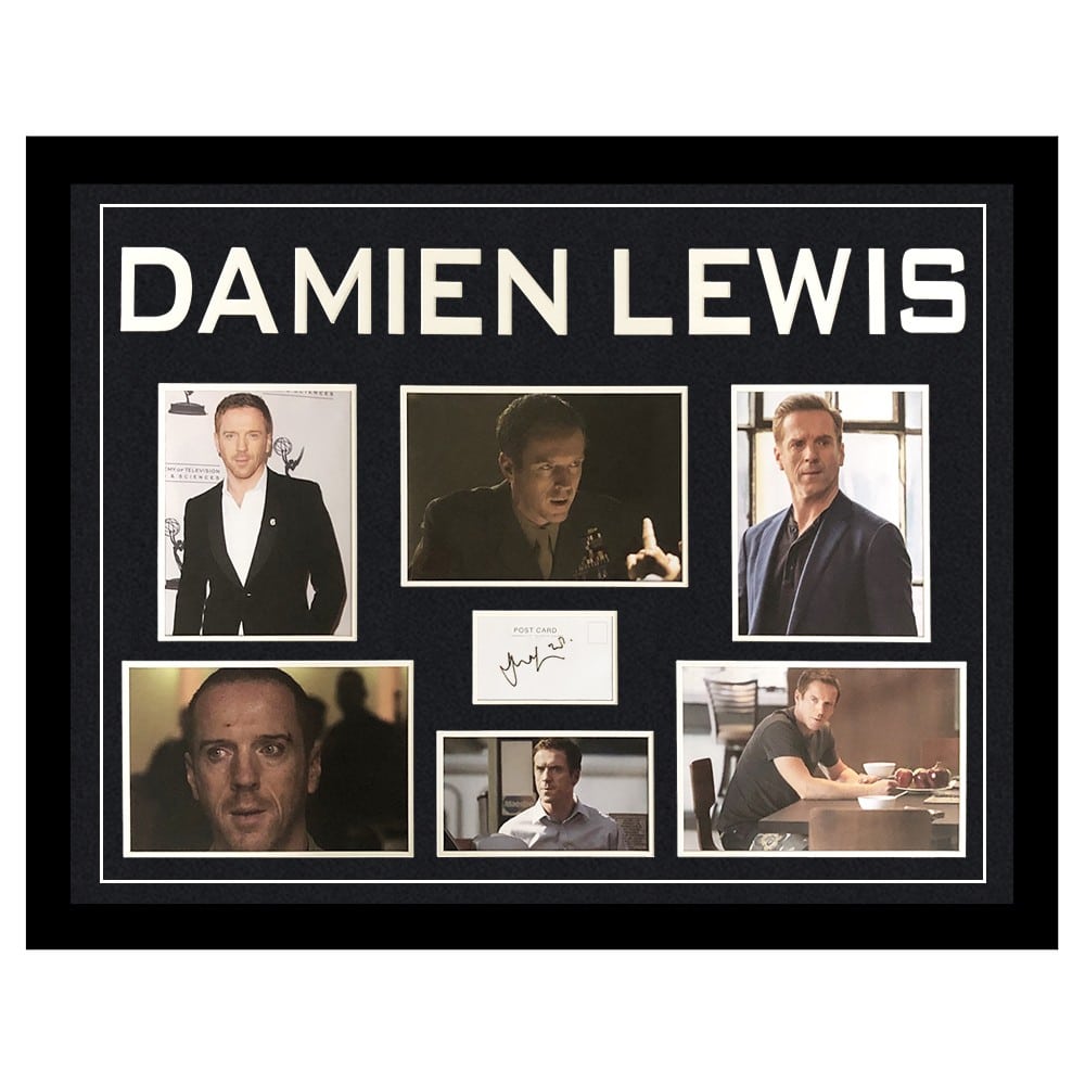 Signed Damien Lewis Framed Display Large - Homeland Icon