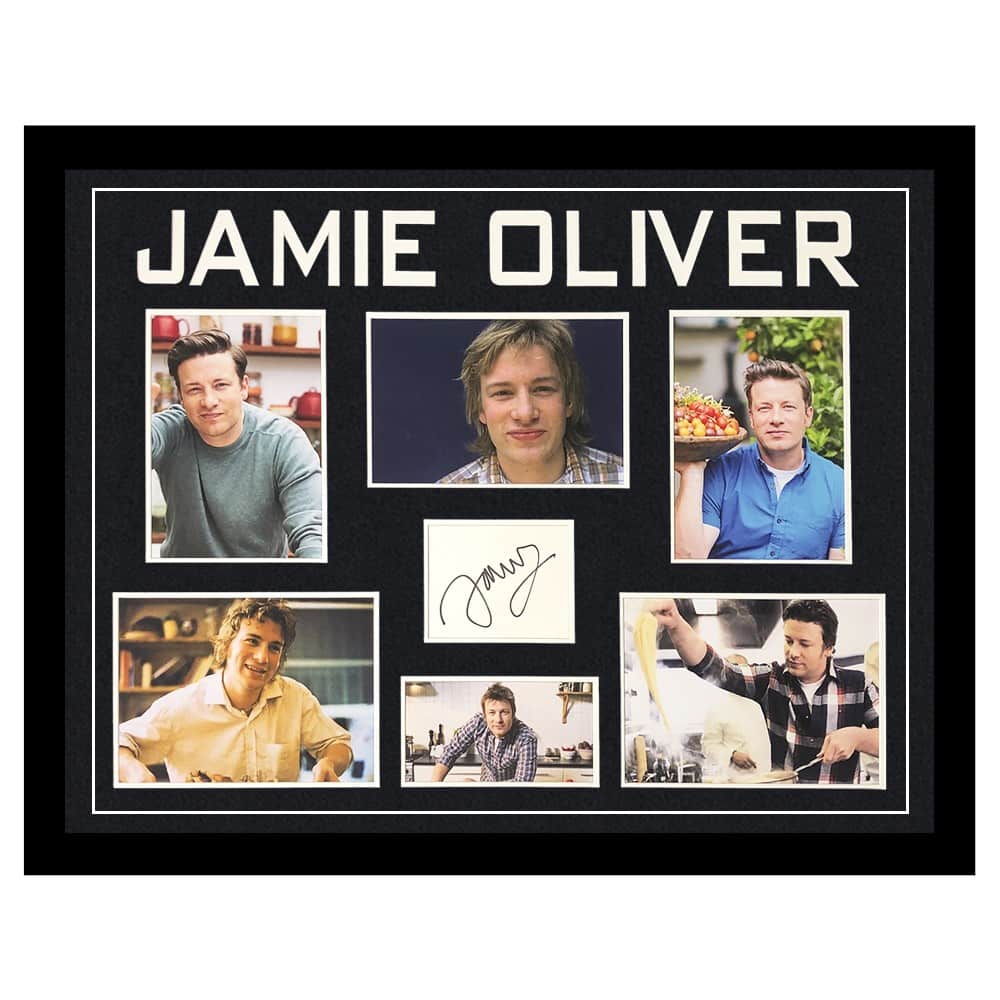 Signed Jamie Oliver Display Framed Large - The Naked Chef