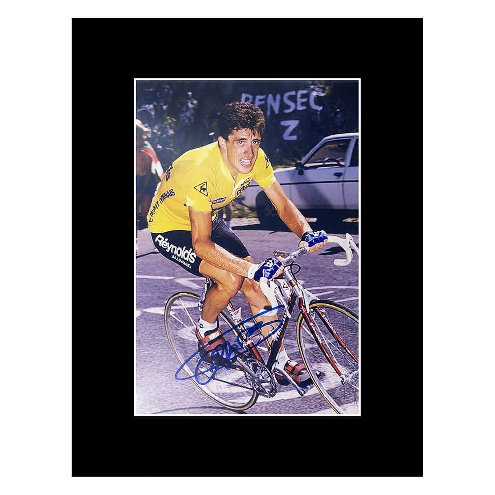 Signed Pedro Delgado Photo Display - 16x12 Tour De France Champion 1988