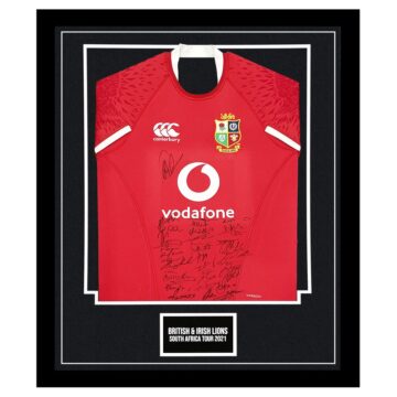 Signed British & Irish Lions Shirt Framed - South Africa Tour 2021 Jersey