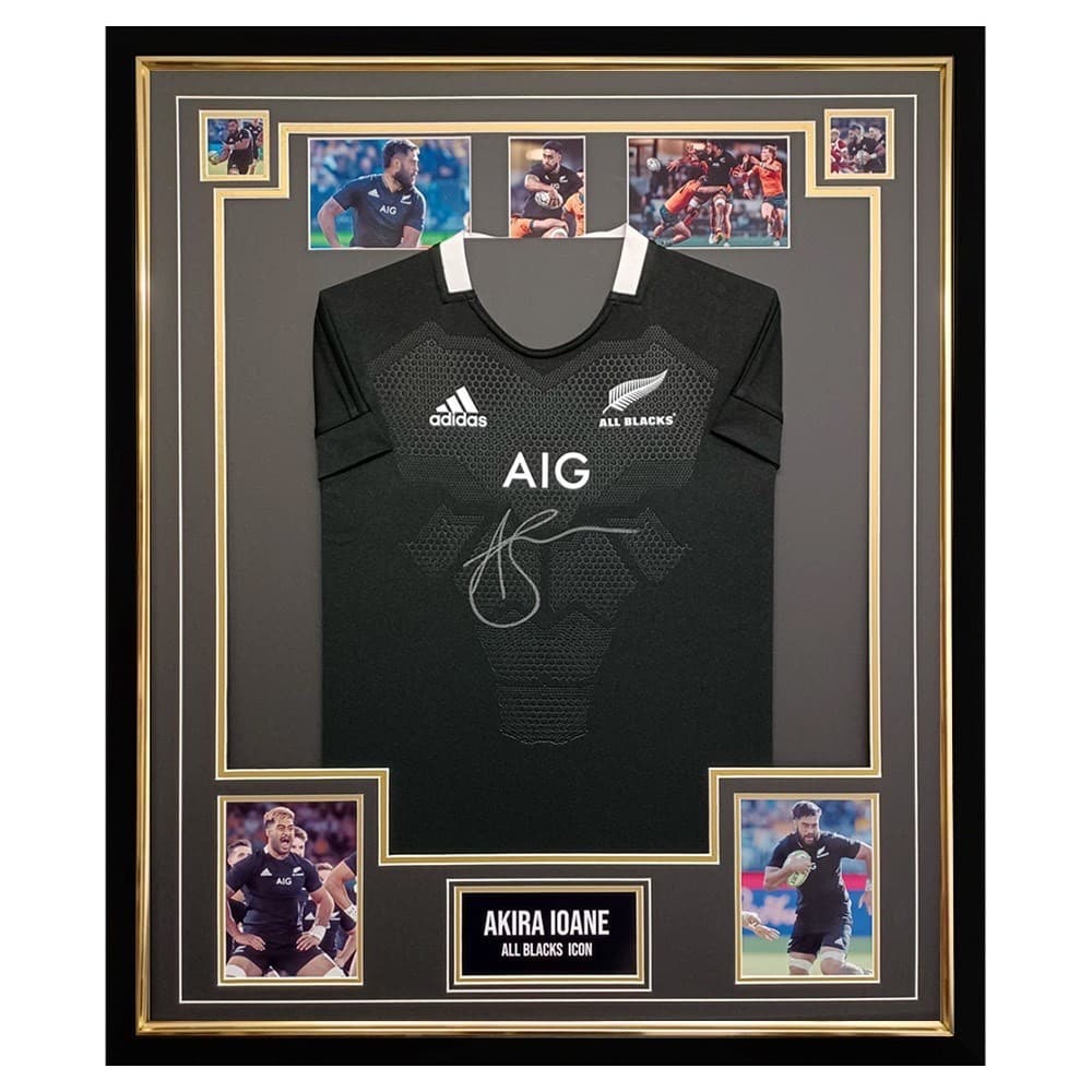 Signed Akira Ioane Jersey Framed - New Zealand All Blacks Icon