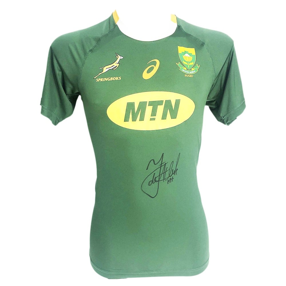 Signed Faf de Klerk Jersey - Springboks Rugby Icon Shirt