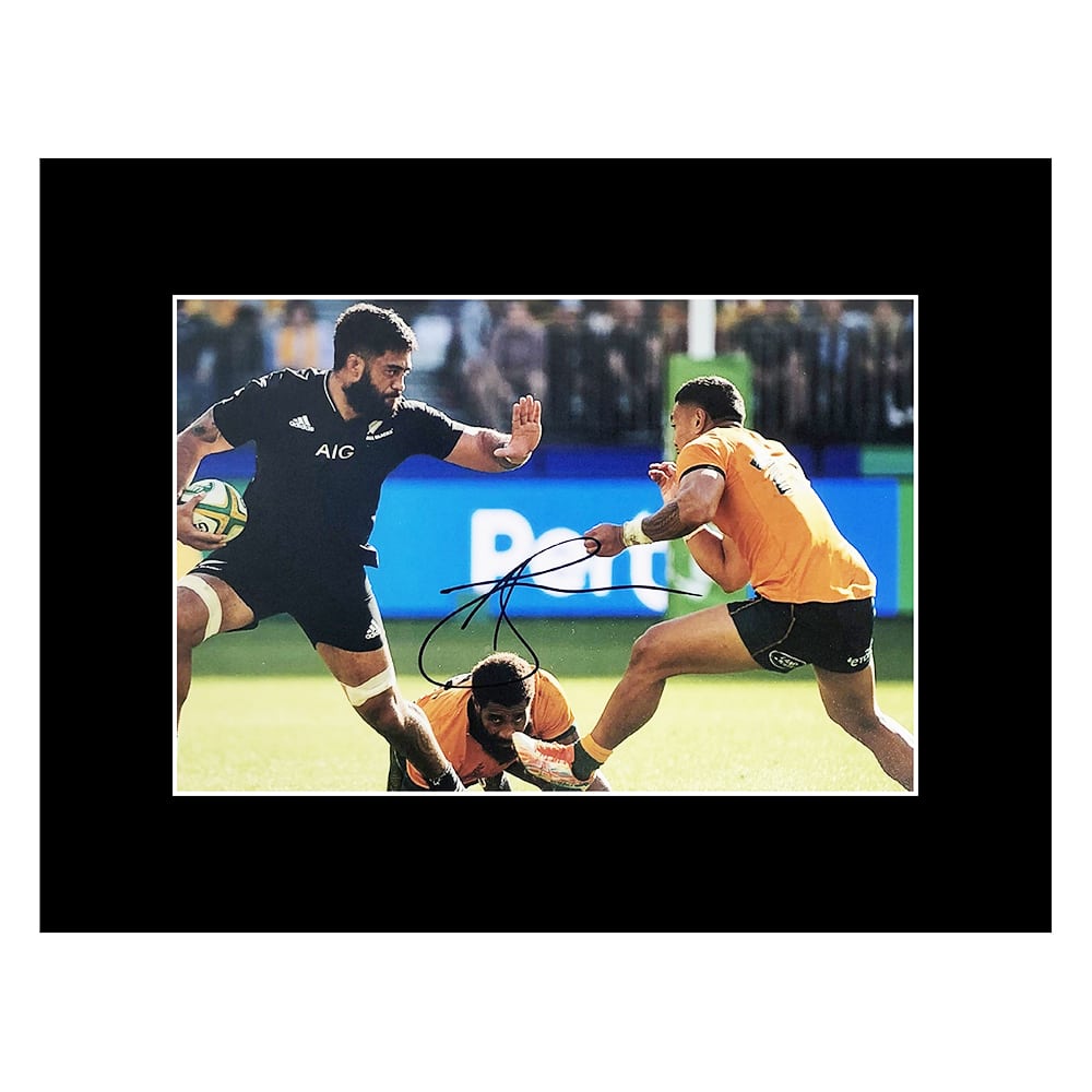 Signed Akira Ioane Photo Display - 16x12 All Blacks Icon