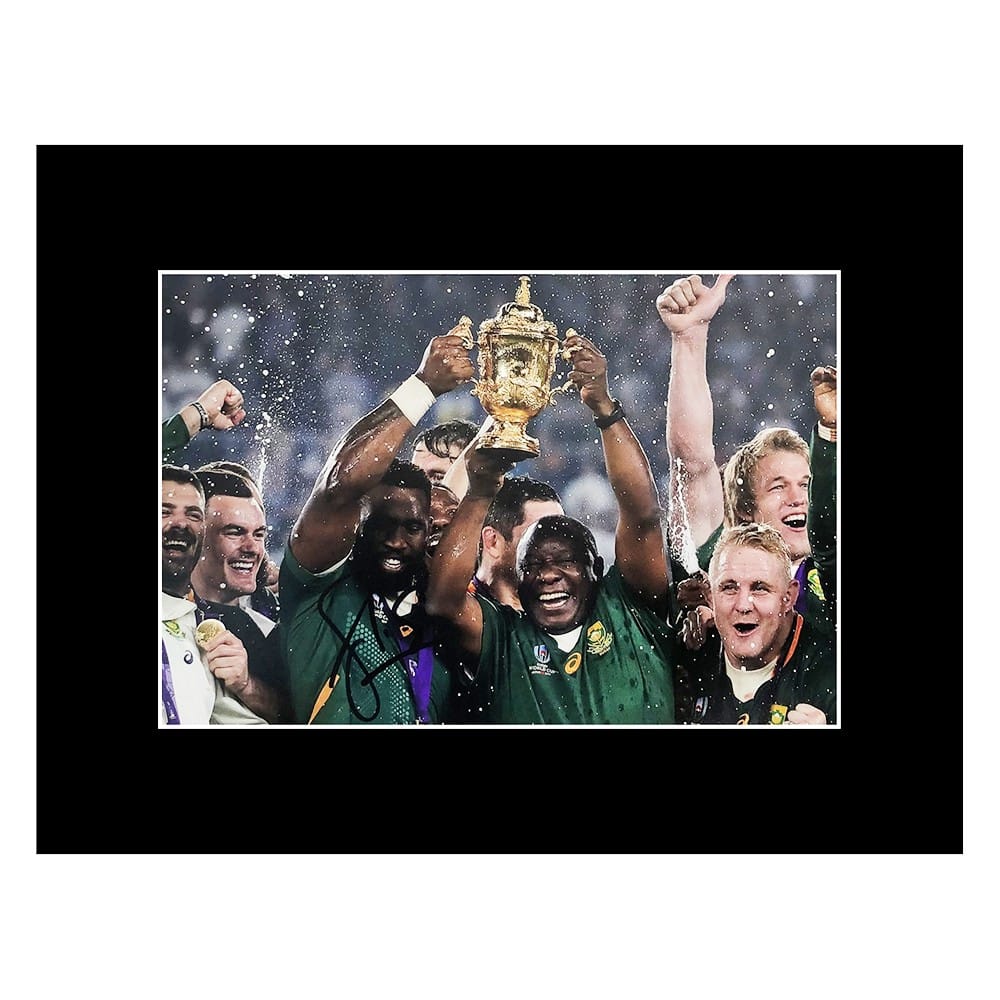 Signed Siya Kolisi Photo Display - 16x12 RWC 2019 Winners