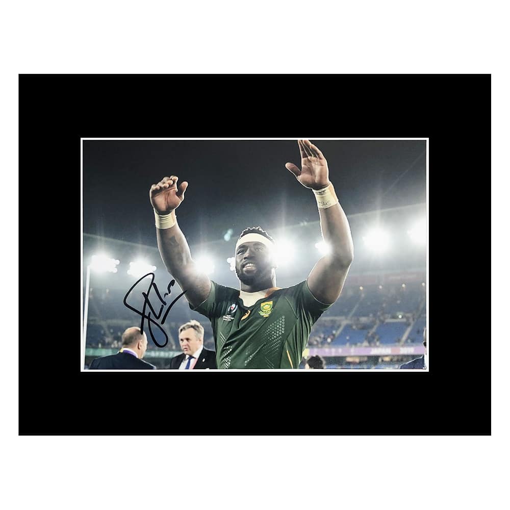 Siya Kolisi Signed Photo Display - 16x12 Springboks Icon