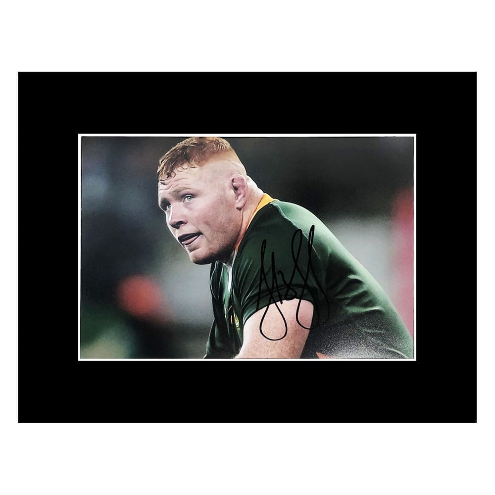 Signed Steven Kitshoff Photo Display - 16x12 Springboks Icon