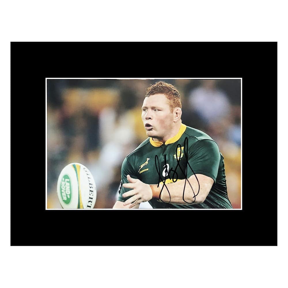 Autographed Steven Kitshoff Photo Display - 16x12 Springboks Icon