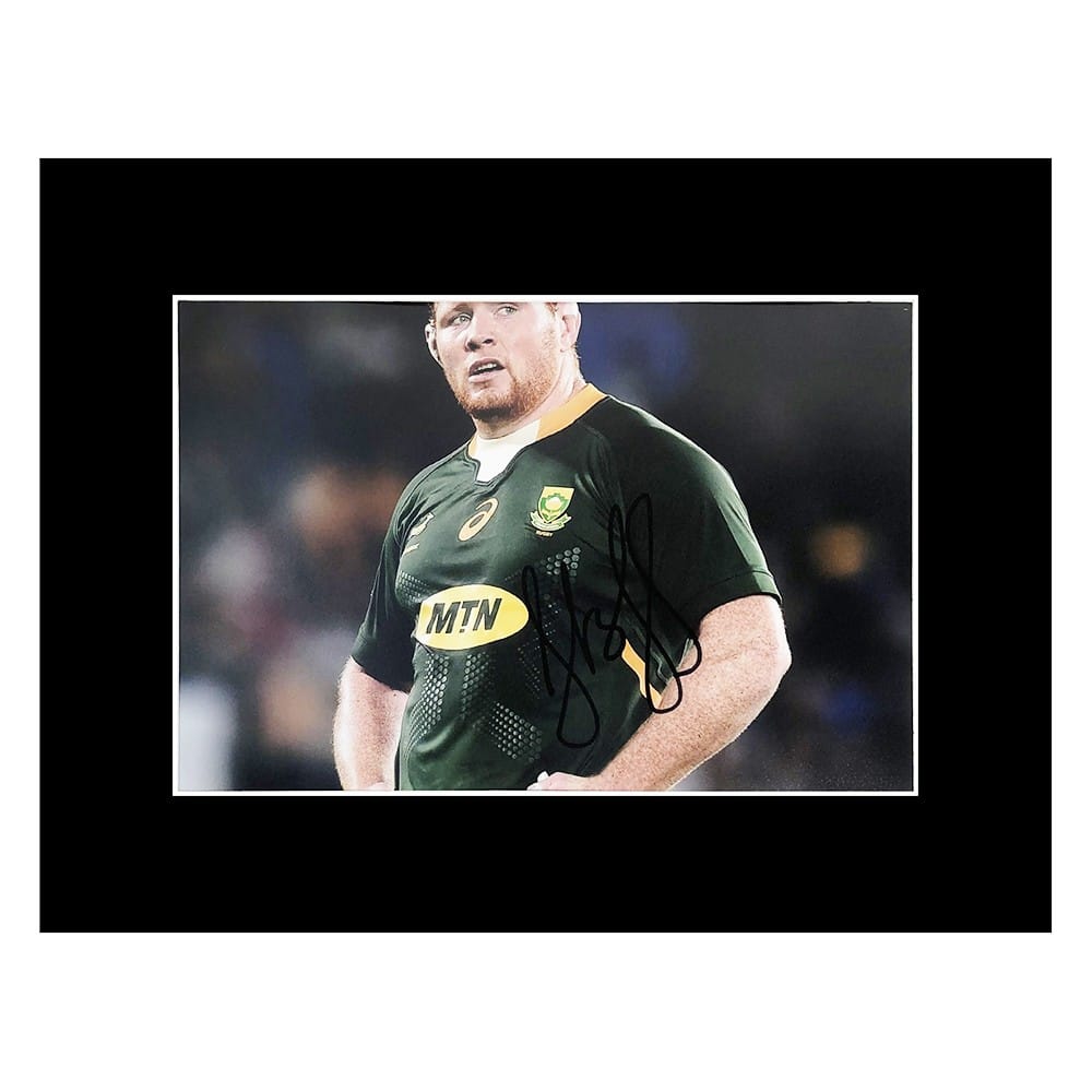 Signed Steven Kitshoff Photo Display - 16x12 Springboks Icon